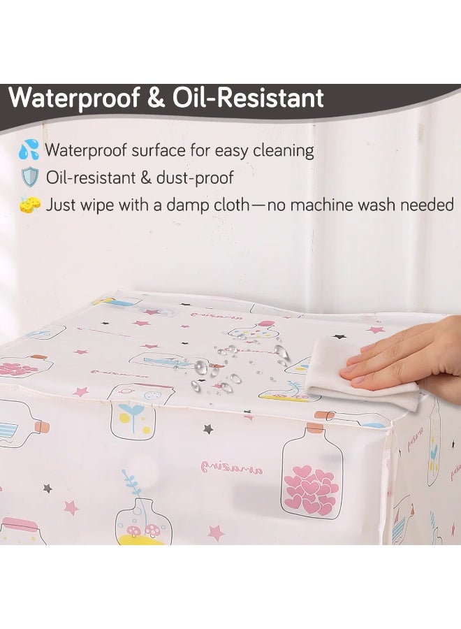 KITCHENOO Waterproof Front Load / Top Load Washing Machine Cover | PEVA Dustproof Protective Cover for 6kg, 6.5kg, 7kg & 7.5kg Fully Automatic Machines, Geometric Abstract - Image 3